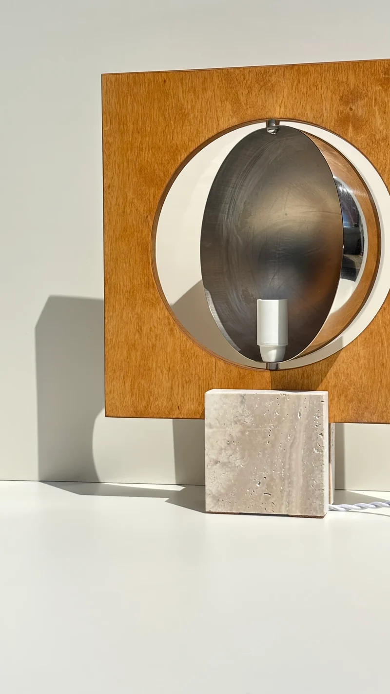 Galileo 2.0 Travertine Table Lamp