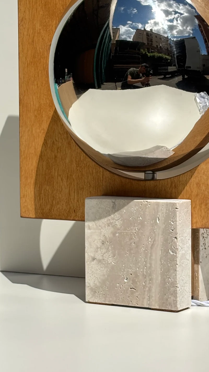 Galileo 2.0 Travertine Table Lamp
