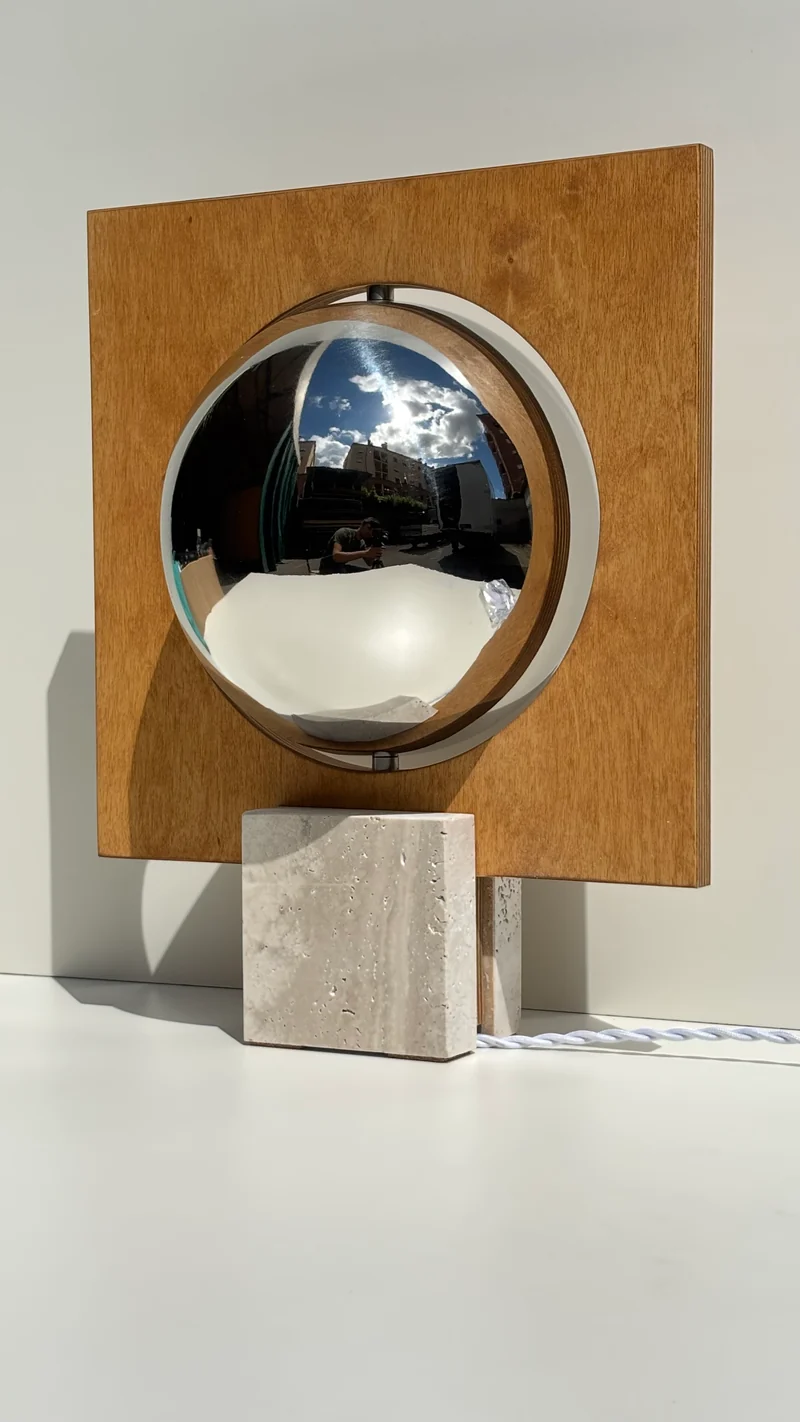 Galileo 2.0 Travertine Table Lamp