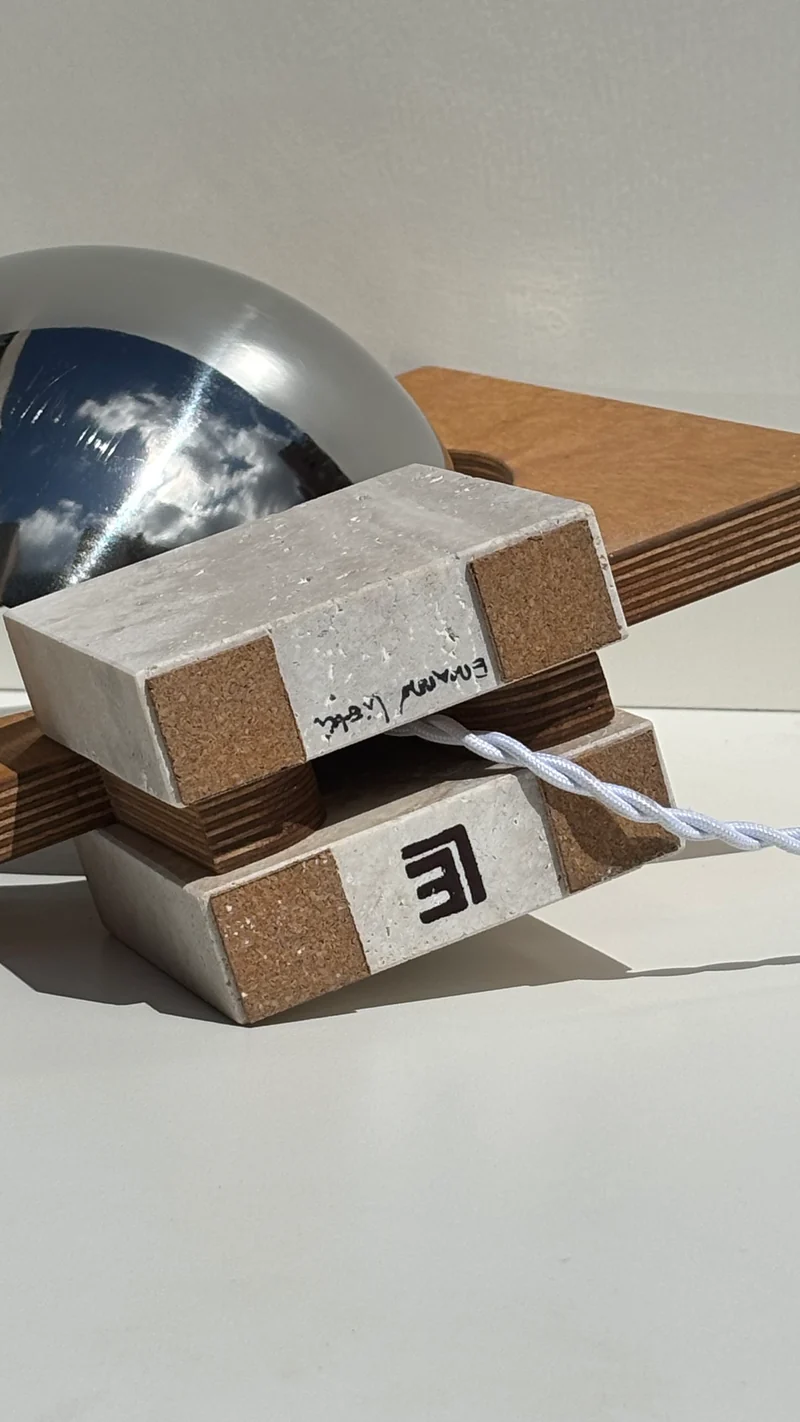 Galileo 2.0 Travertine Table Lamp