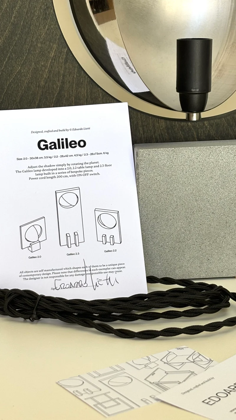 Galileo 2.0 Travertine Table Lamp