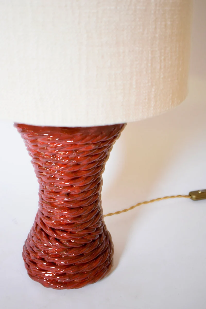 "Kasaï" Red Ceramic Table Lamp