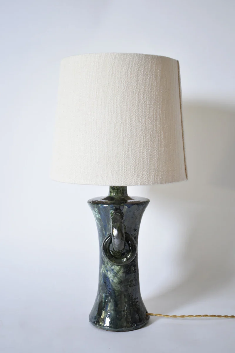 "Kasaï" Blue & Green Ceramic Table Lamp