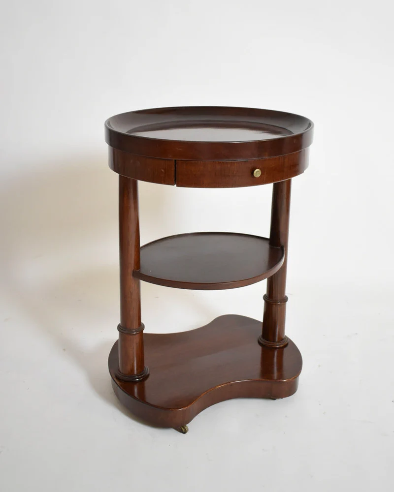 Pair of Mahogany Kidney Ovale Tables, XIXth c.