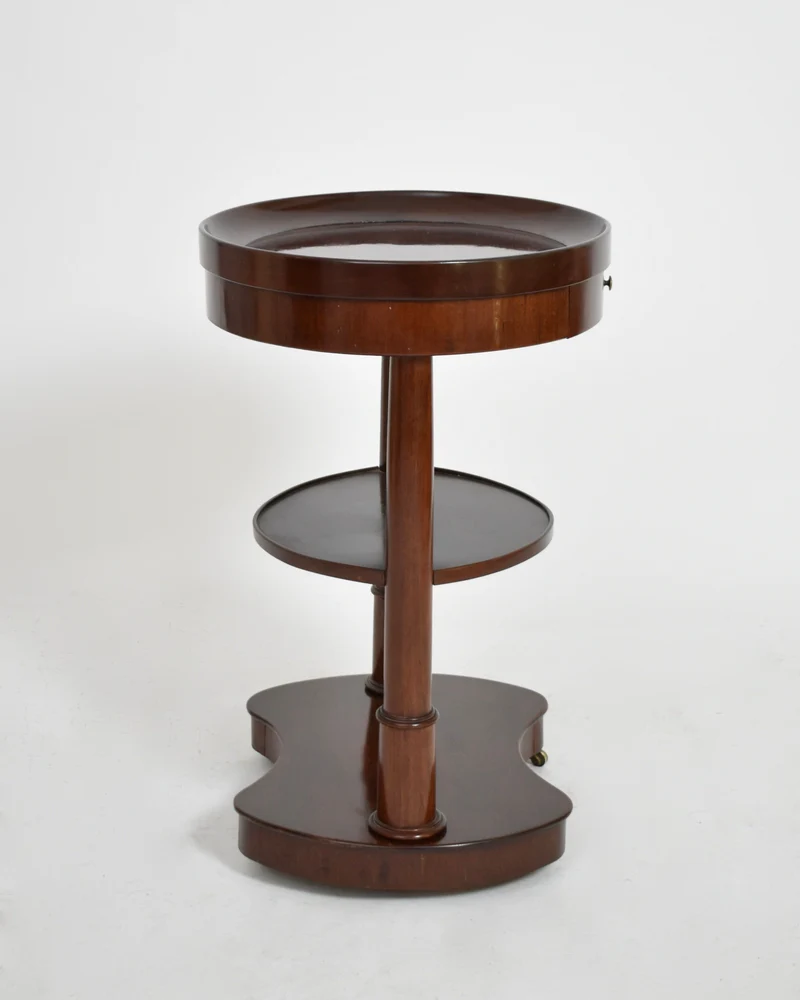 Pair of Mahogany Kidney Ovale Tables, XIXth c.