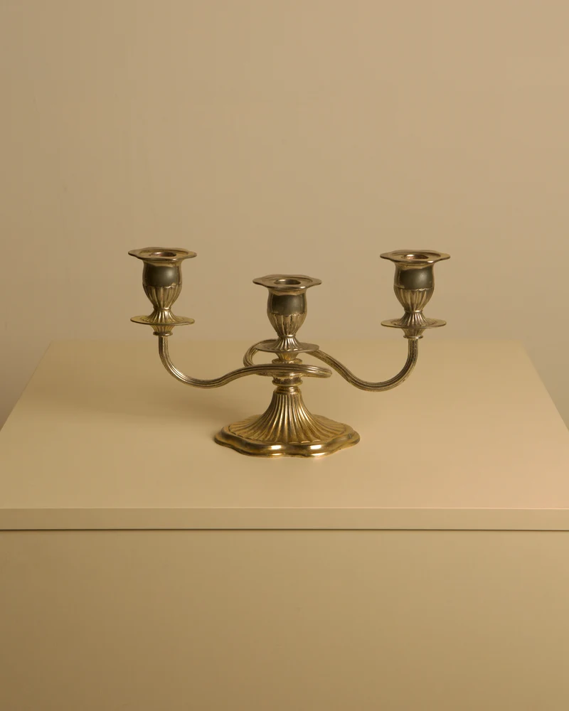 Italian "Medusa" Metal Candleholders, 1960s