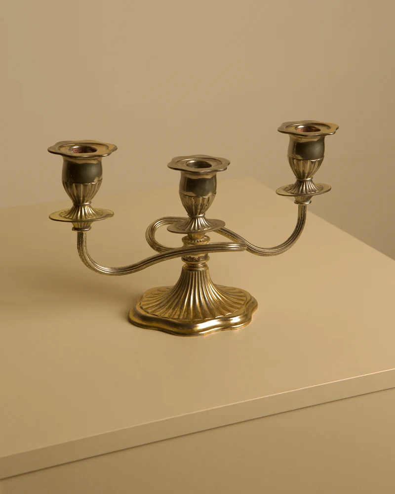 Italian "Medusa" Metal Candleholders, 1960s