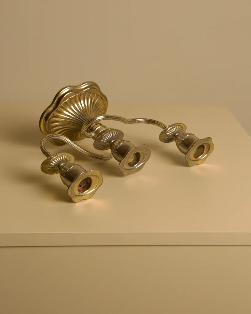 Italian "Medusa" Metal Candleholders, 1960s