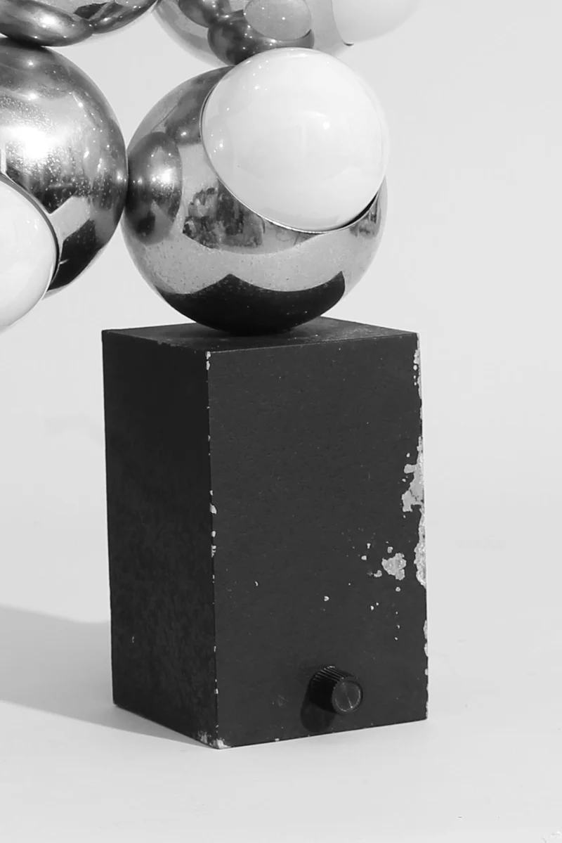 Vintage Robert Sonneman Molecule Chrome Table Lamp