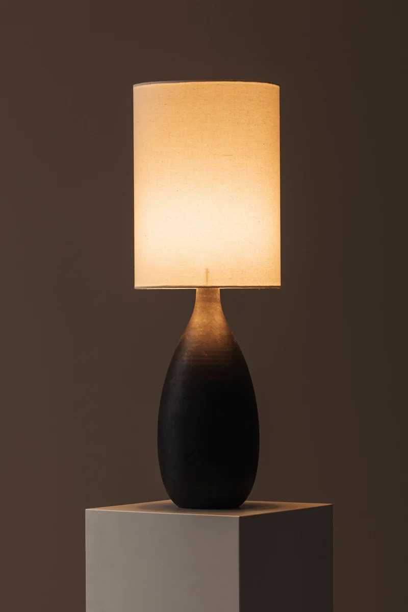 Vintage Sculptural Ceramic Table Lamp from Sweden, 1960s