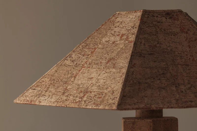Hexagonal Cork Table Lamp by Ingo Maurer for M Design, Germany 1970s