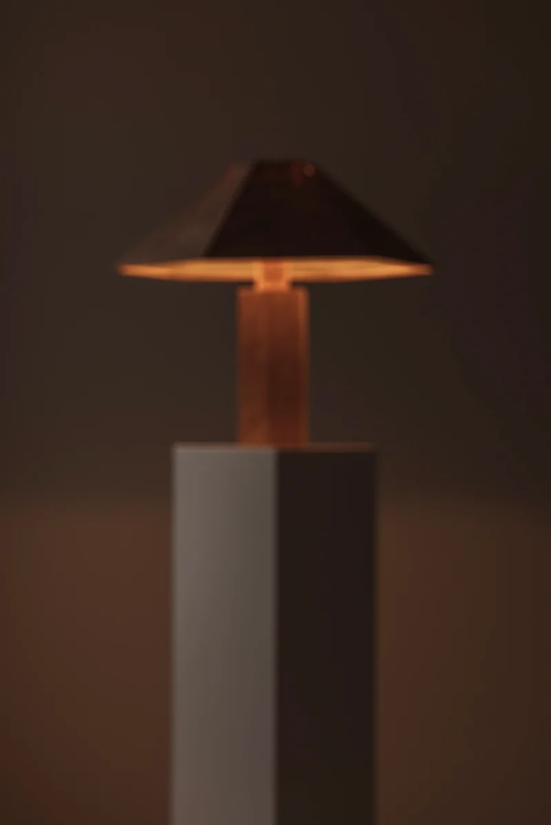 Hexagonal Cork Table Lamp by Ingo Maurer for M Design, Germany 1970s