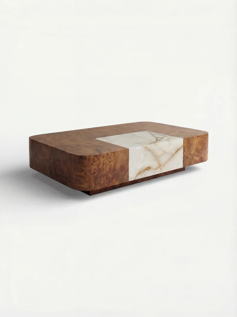 Baci Solo Burl Wood And Shell Onyx