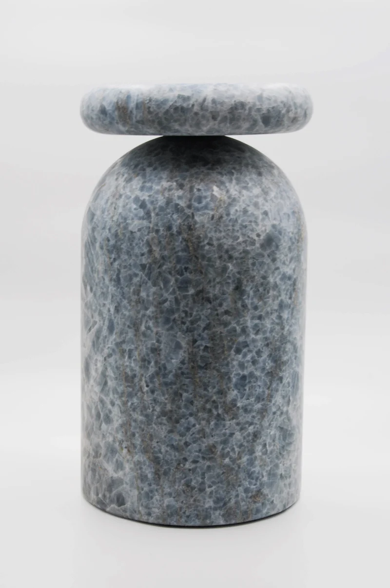 Cult Stool/ Side Table, Marble or Onyx