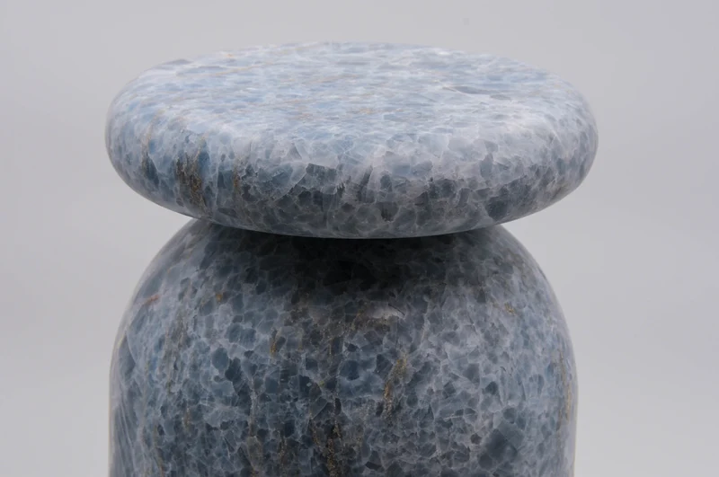 Cult Stool/ Side Table, Marble or Onyx