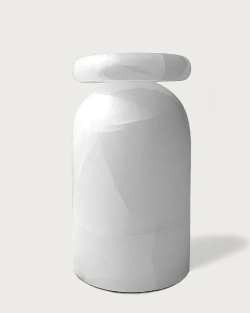 Cult Stool/ Side Table, Marble or Onyx