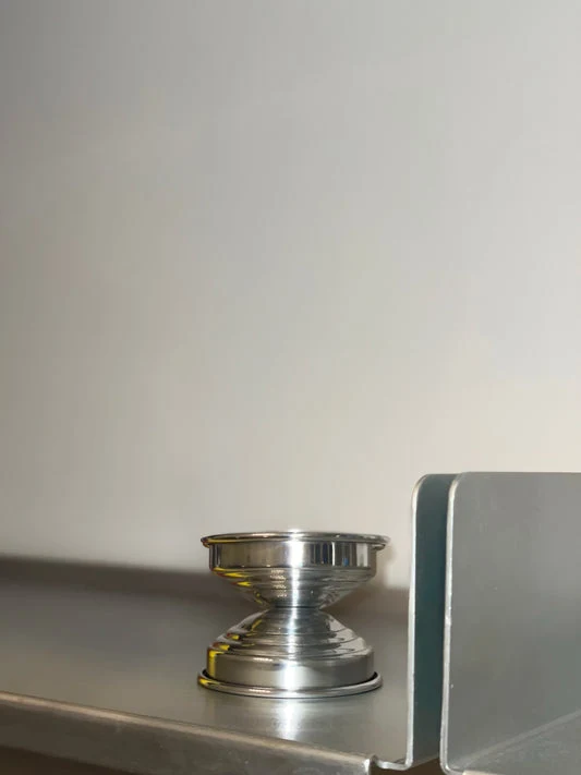 Art Deco Candle Holders in Metal and Polished aluminum