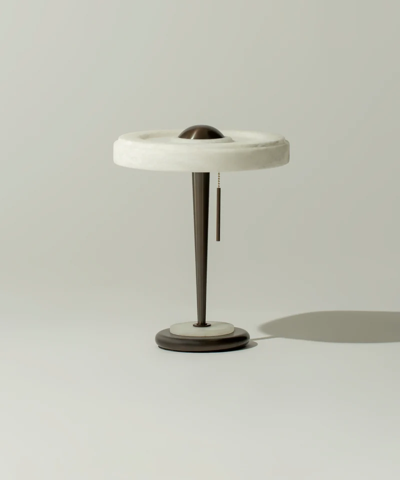 "BENNY" table Lamp in alabaster and bronze