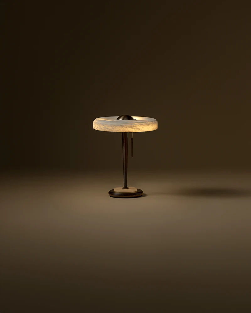 "BENNY" table Lamp in alabaster and bronze
