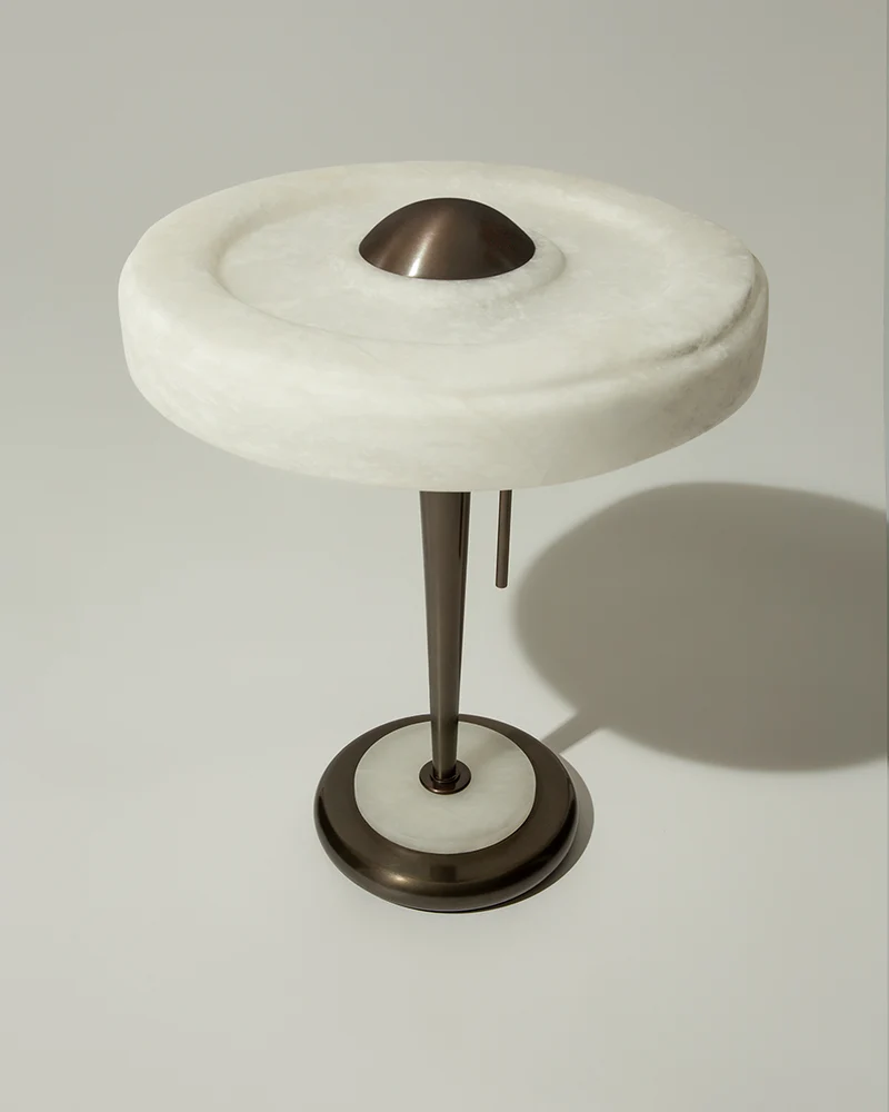 "BENNY" table Lamp in alabaster and bronze