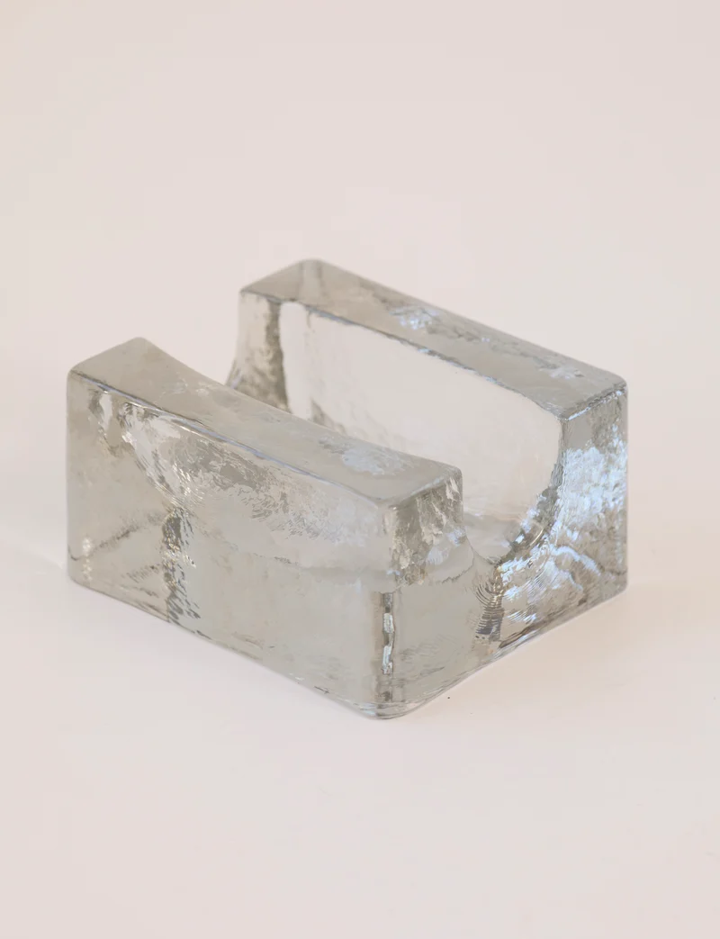 Vintage Scandinavian Candle Holders in Glass and Clear Glass
