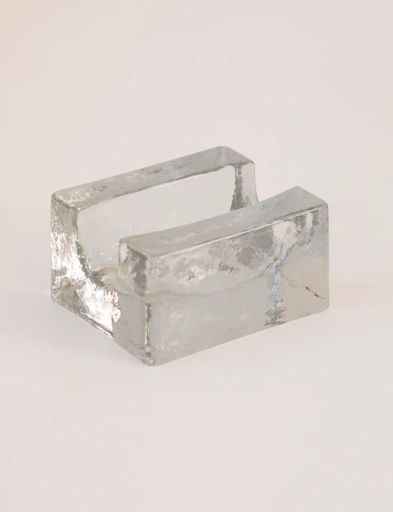 Vintage Scandinavian Candle Holders in Glass and Clear Glass