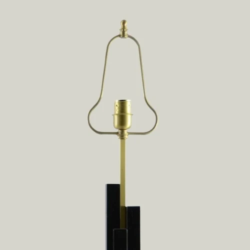 "SKYLINE "Table Lamp in black marble and satin brass