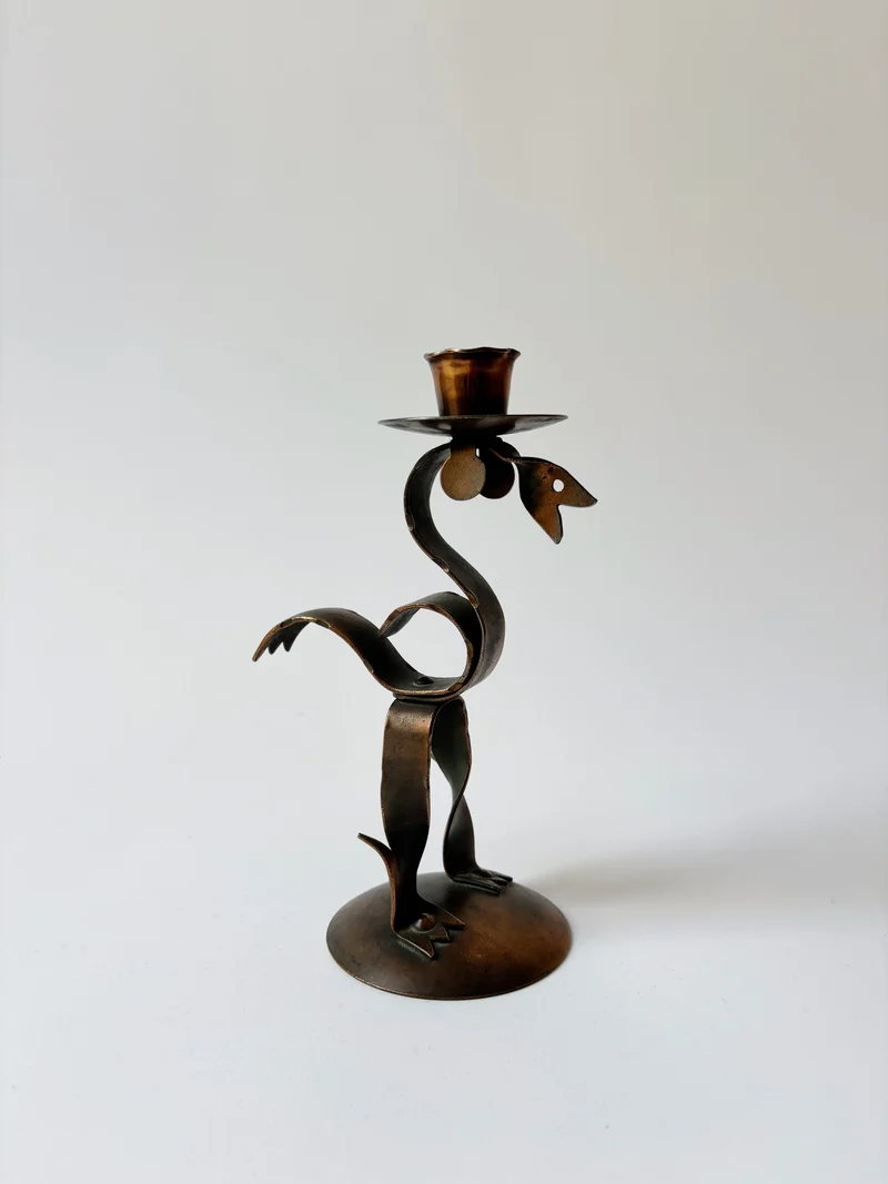 Aspid Folk Art Candlestick, c. 1970's Poland