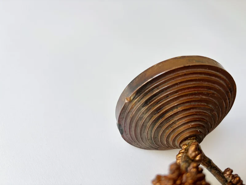 Metal Coral Form Candlestick, Brutalist Folk Art Poland