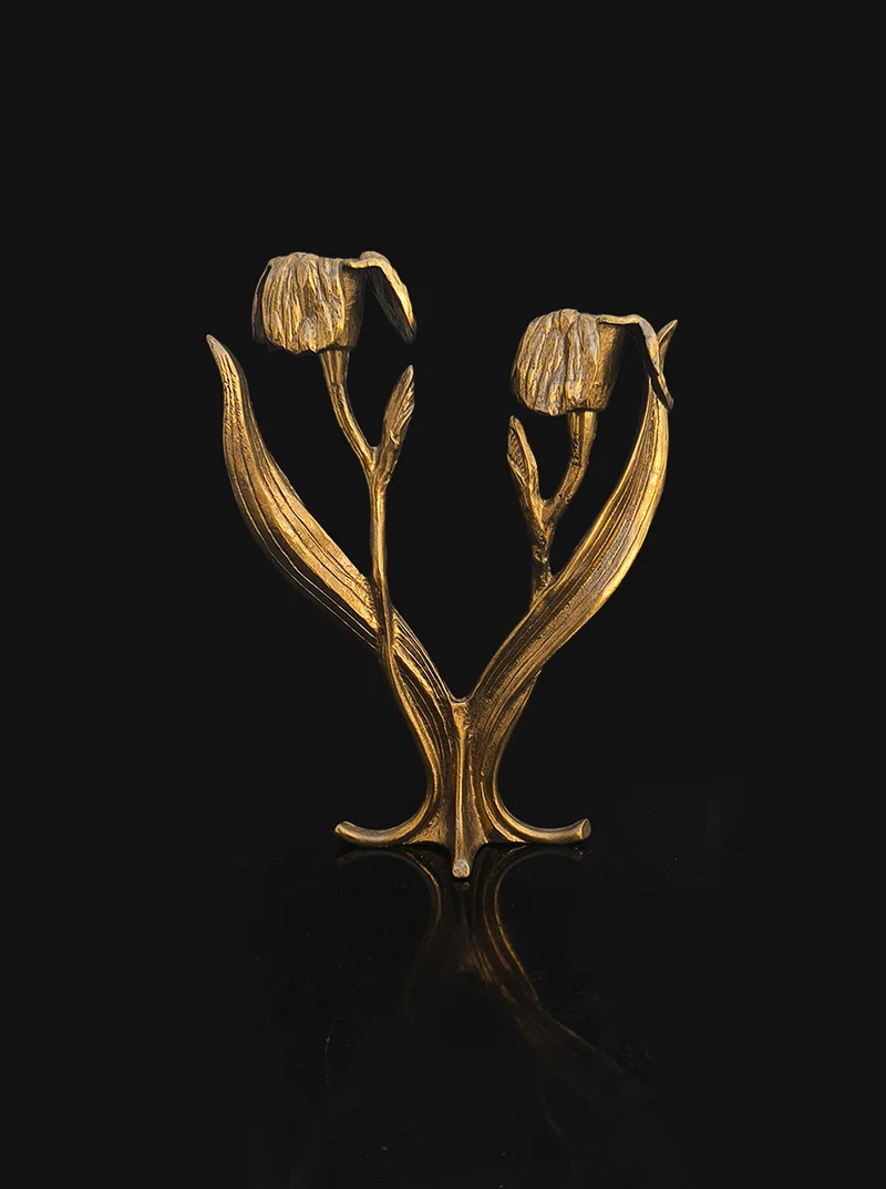 Art Nouveau Floral Candle Holder