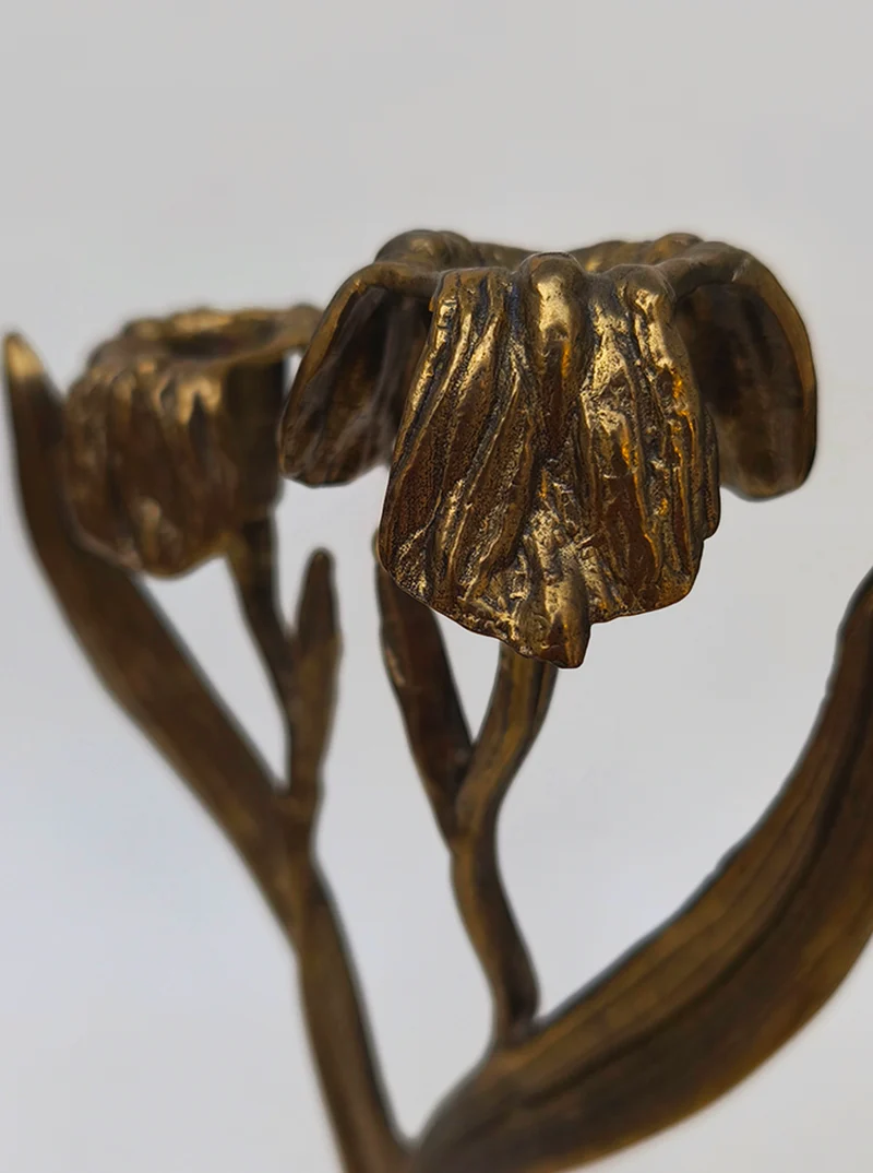 Art Nouveau Floral Candle Holder