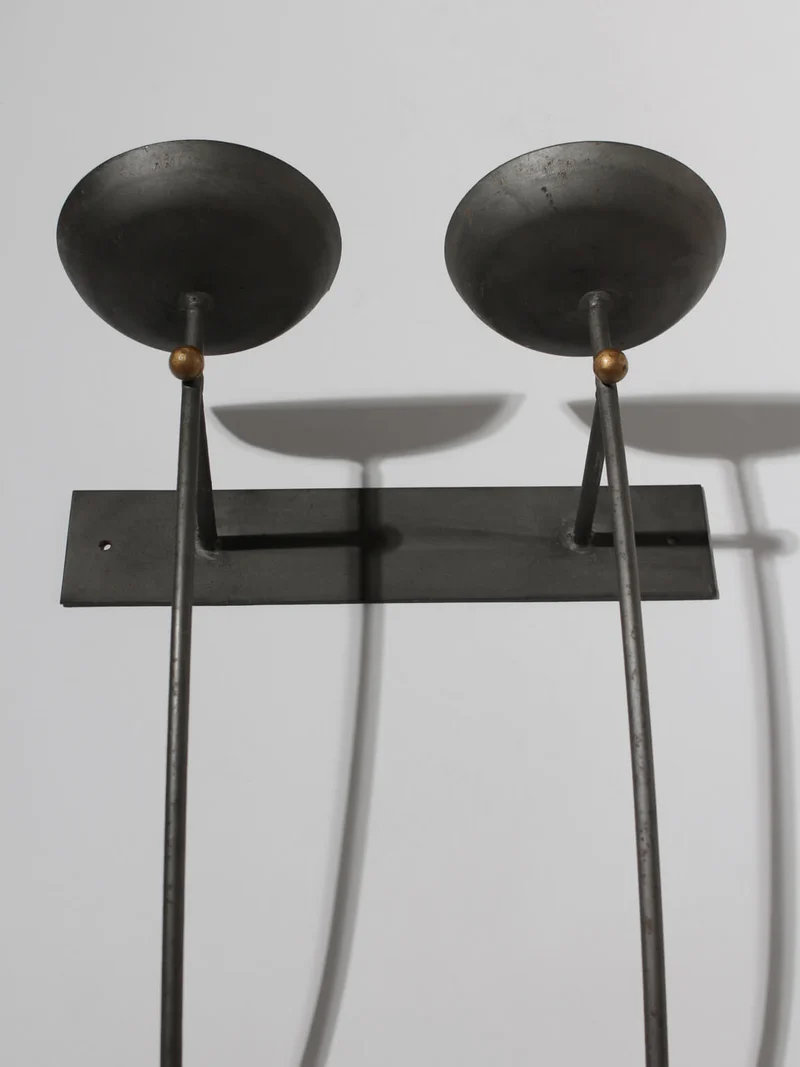 Wall Duo Metal Candle Sconce