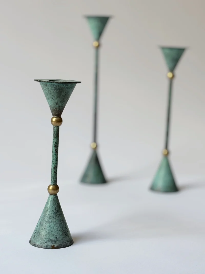 Set of 3 Postmodern Candleholders