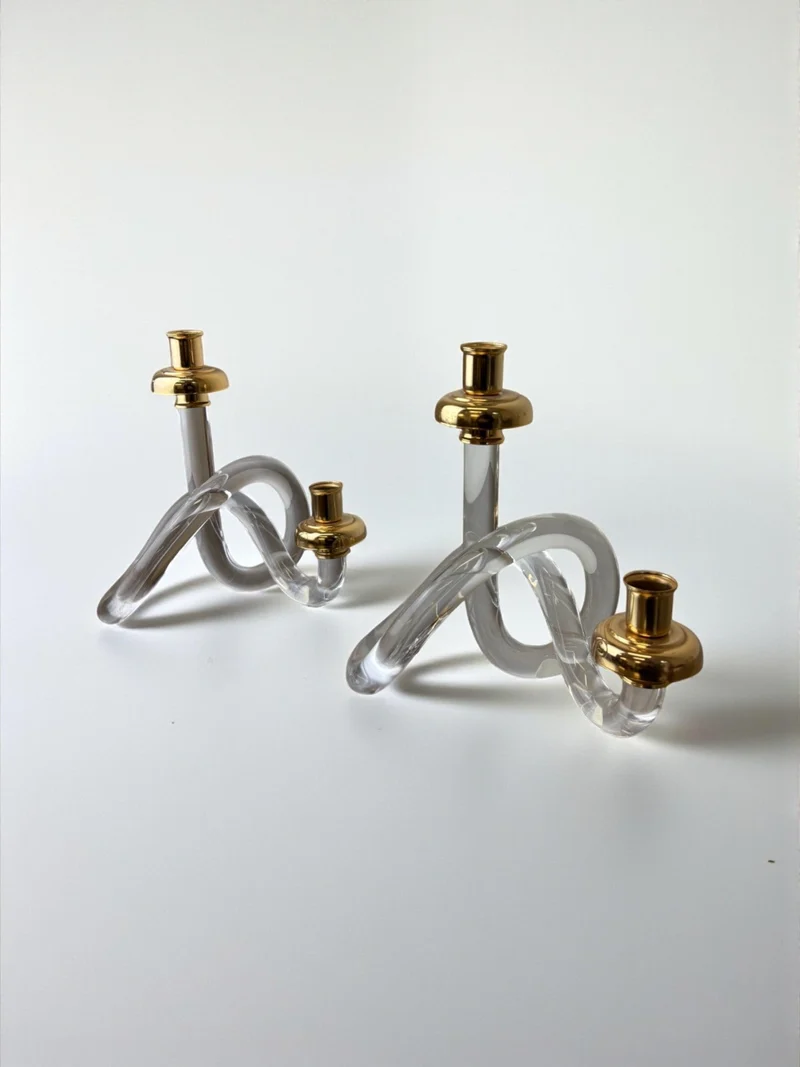 Pair of Pretzel Candleholders by Dorothy Thorpe, Circa 1970