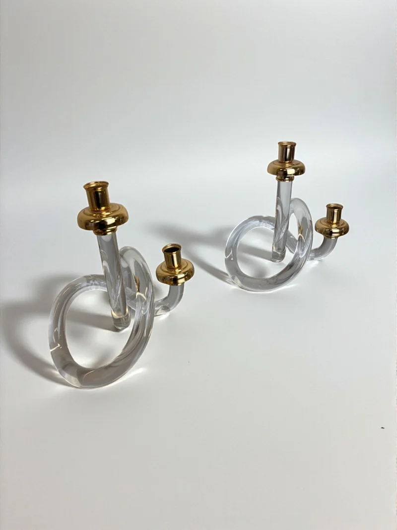 Pair of Pretzel Candleholders by Dorothy Thorpe, Circa 1970