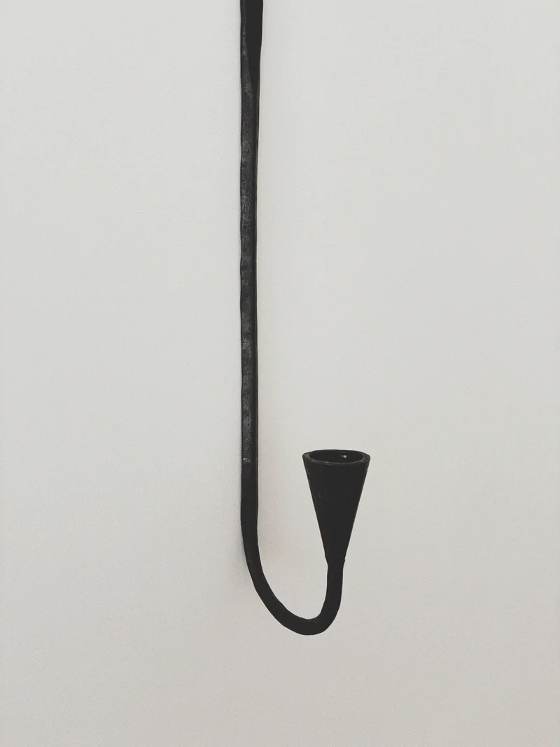 Set of 3 Large Danish Wrought Iron Wall Candlesticks, c. Late 1990s