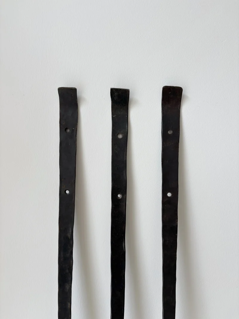 Set of 3 Large Danish Wrought Iron Wall Candlesticks, c. Late 1990s