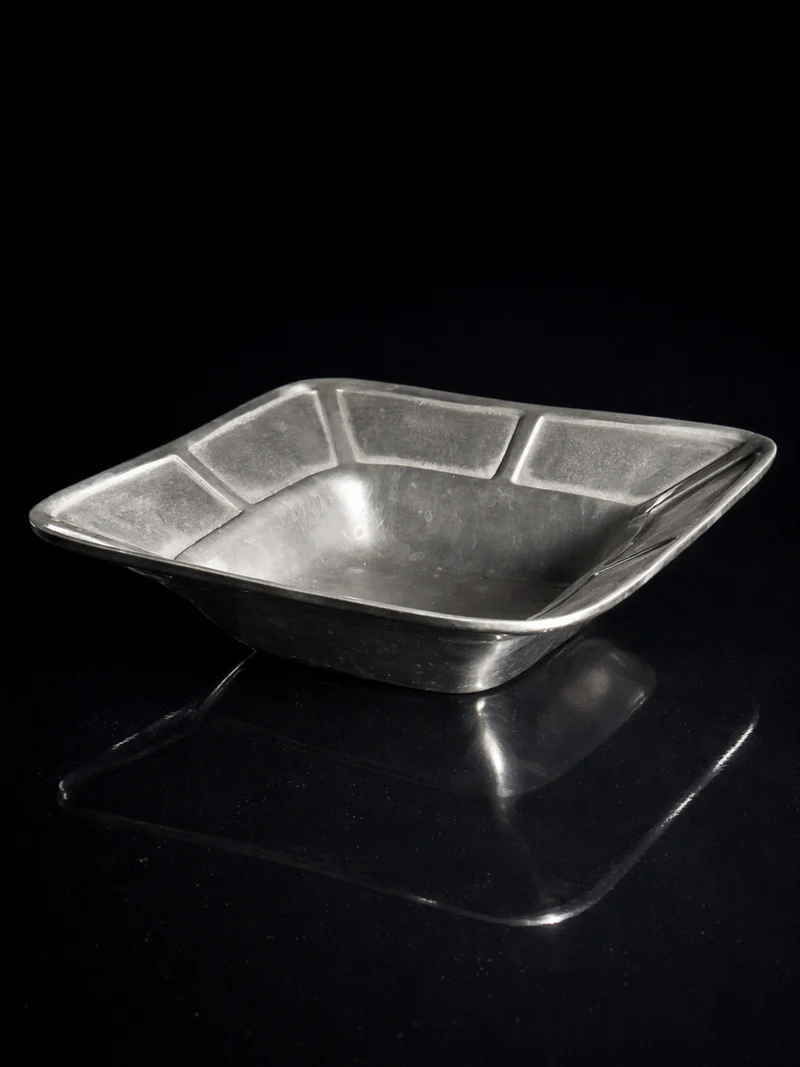 Solid Aluminium Brutalist Bowl - 1960s