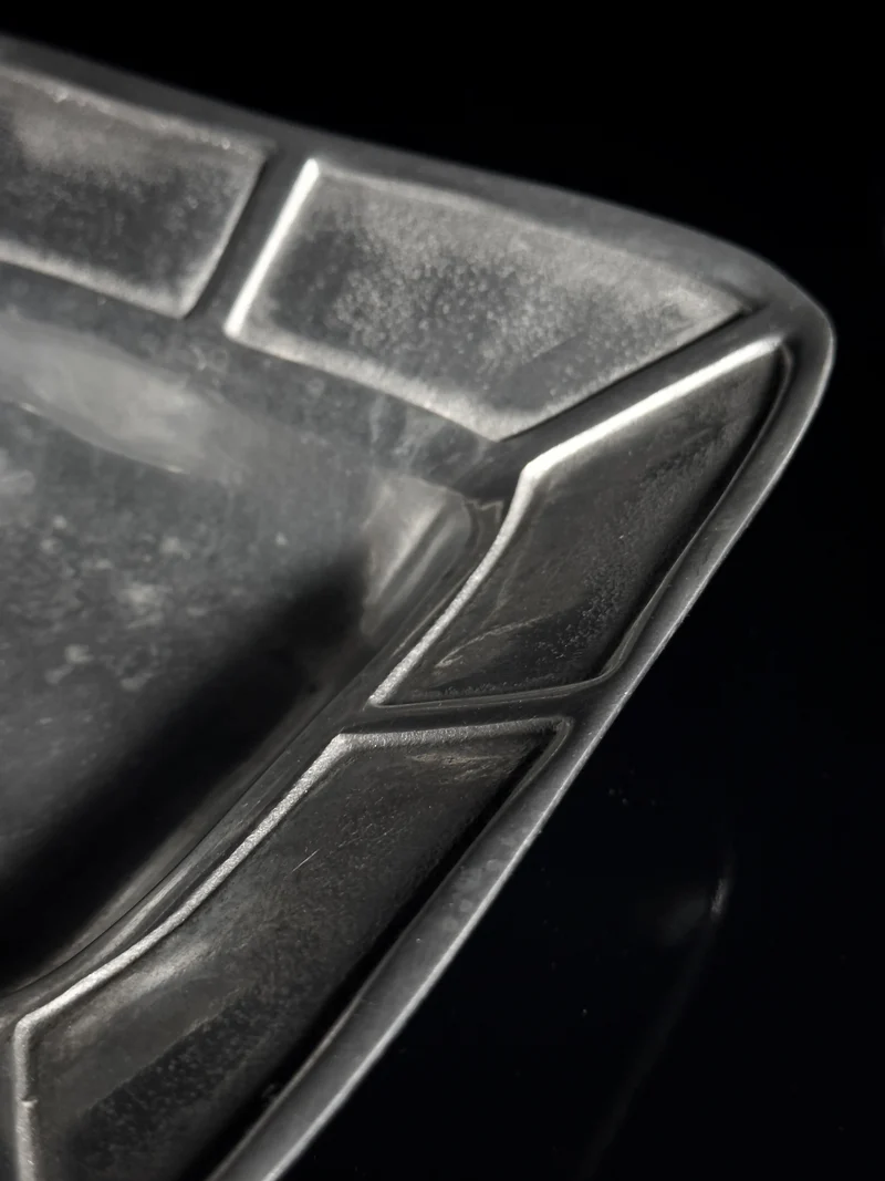 Solid Aluminium Brutalist Bowl - 1960s