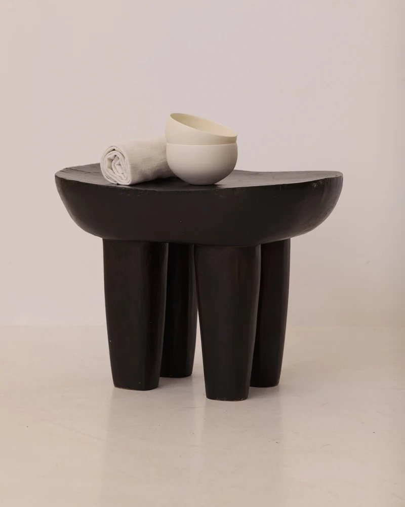 Vintage Senufo Monoxyl African Stool in Black / Wenge