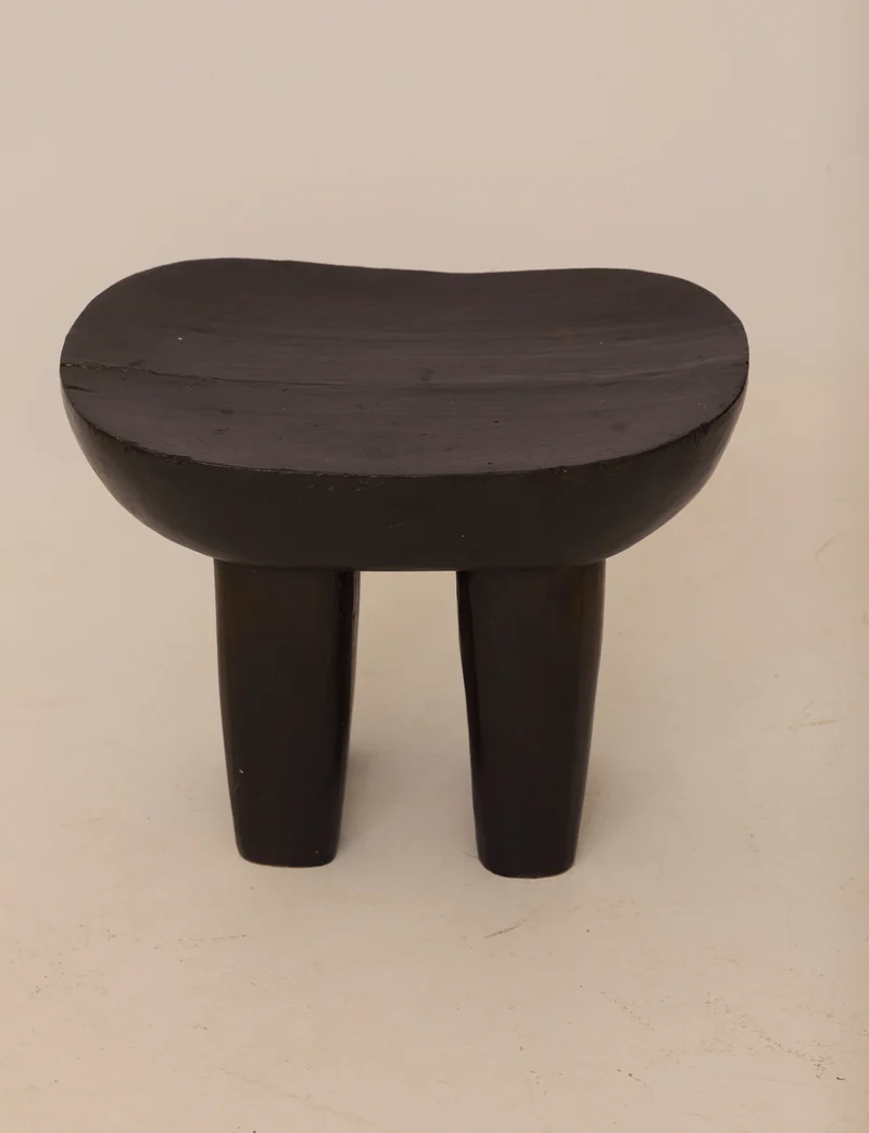 Vintage Senufo Monoxyl African Stool in Black / Wenge