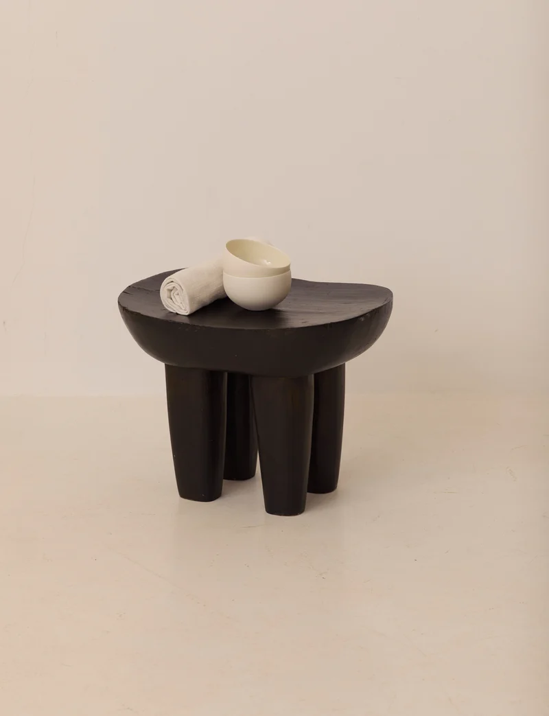 Vintage Senufo Monoxyl African Stool in Black / Wenge