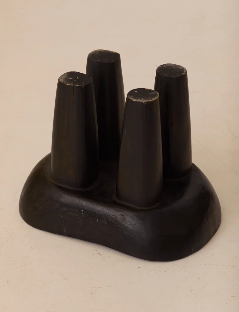 Vintage Senufo Monoxyl African Stool in Black / Wenge