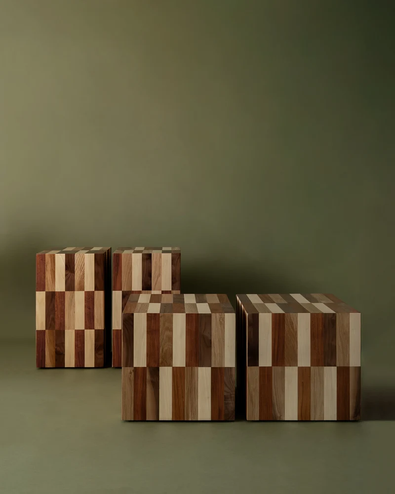 MORA Wooden Side Table by Daniel Couttolenc