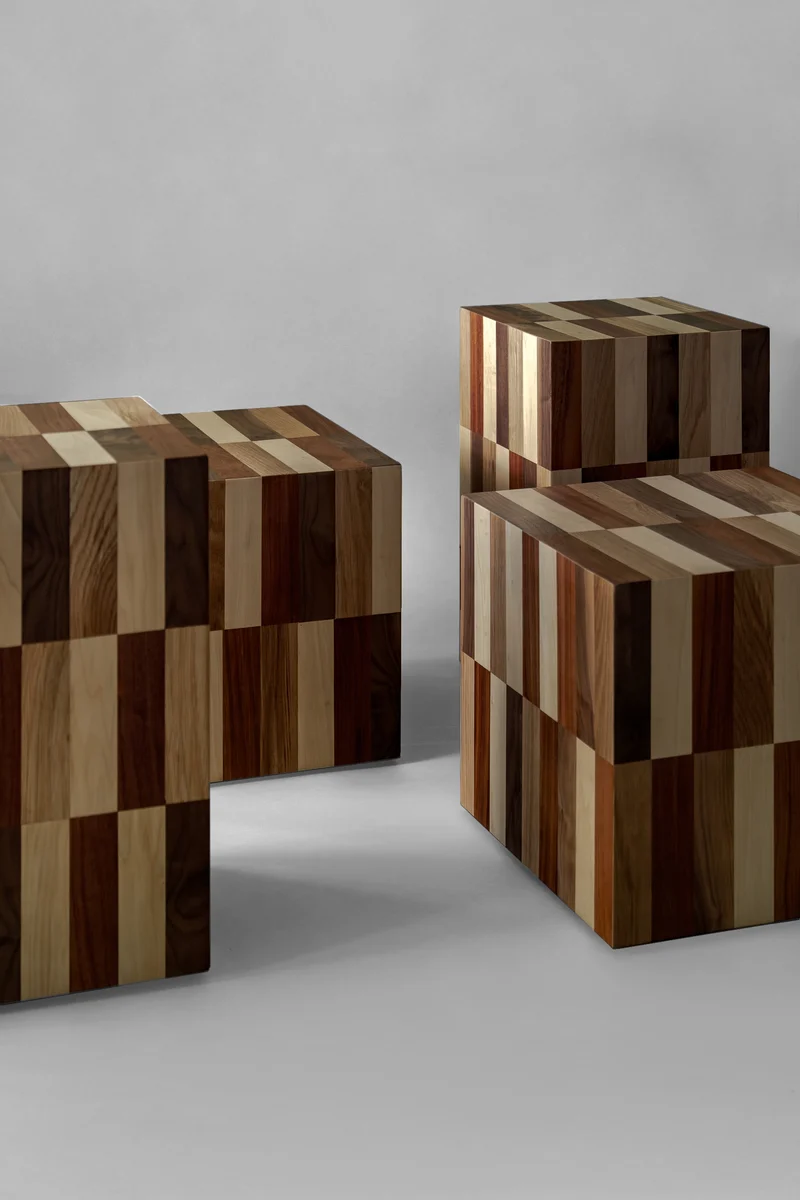 MORA Wooden Side Table by Daniel Couttolenc