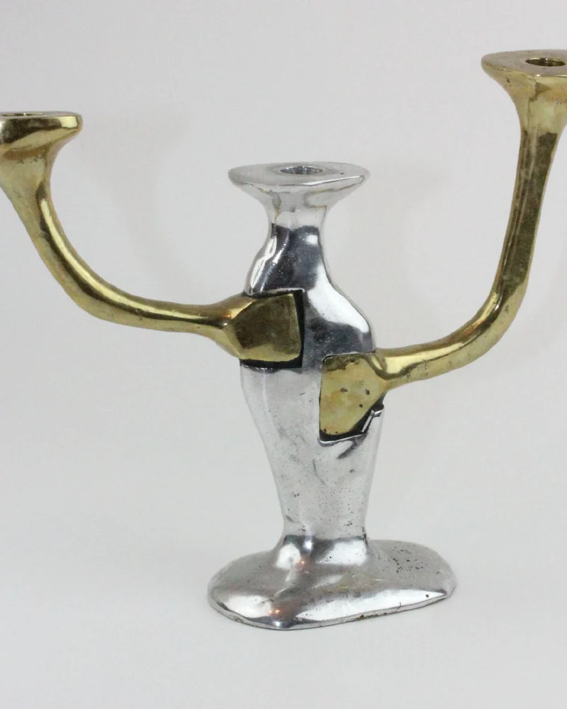 Brutalist Candleholder 70s