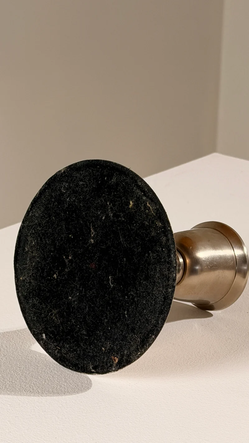 Silver-plated metal candlestick, France, circa 1930, Art Deco period.