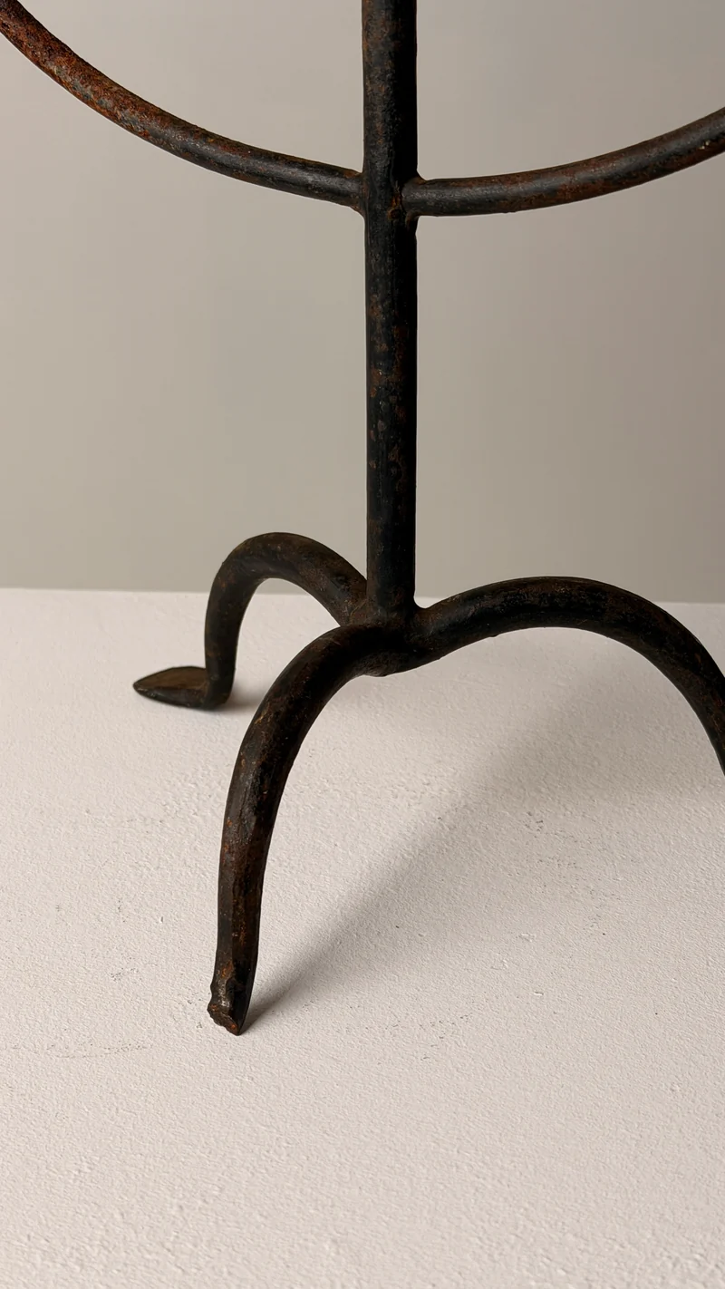 Imposing wrought iron candelabrum, France, early 20th century.