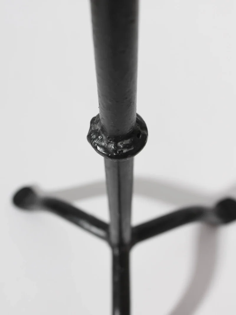 Cast Iron Black Floor Candle Holder
