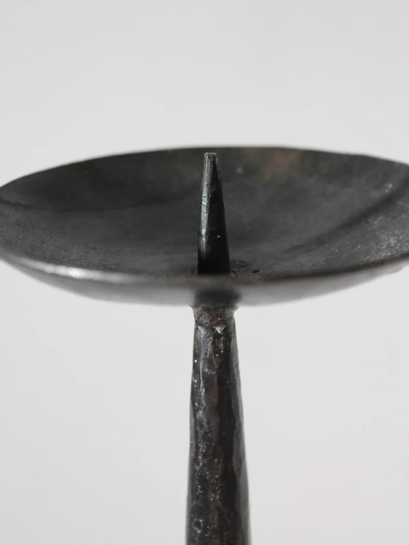 Cast Iron Black Floor Candle Holder